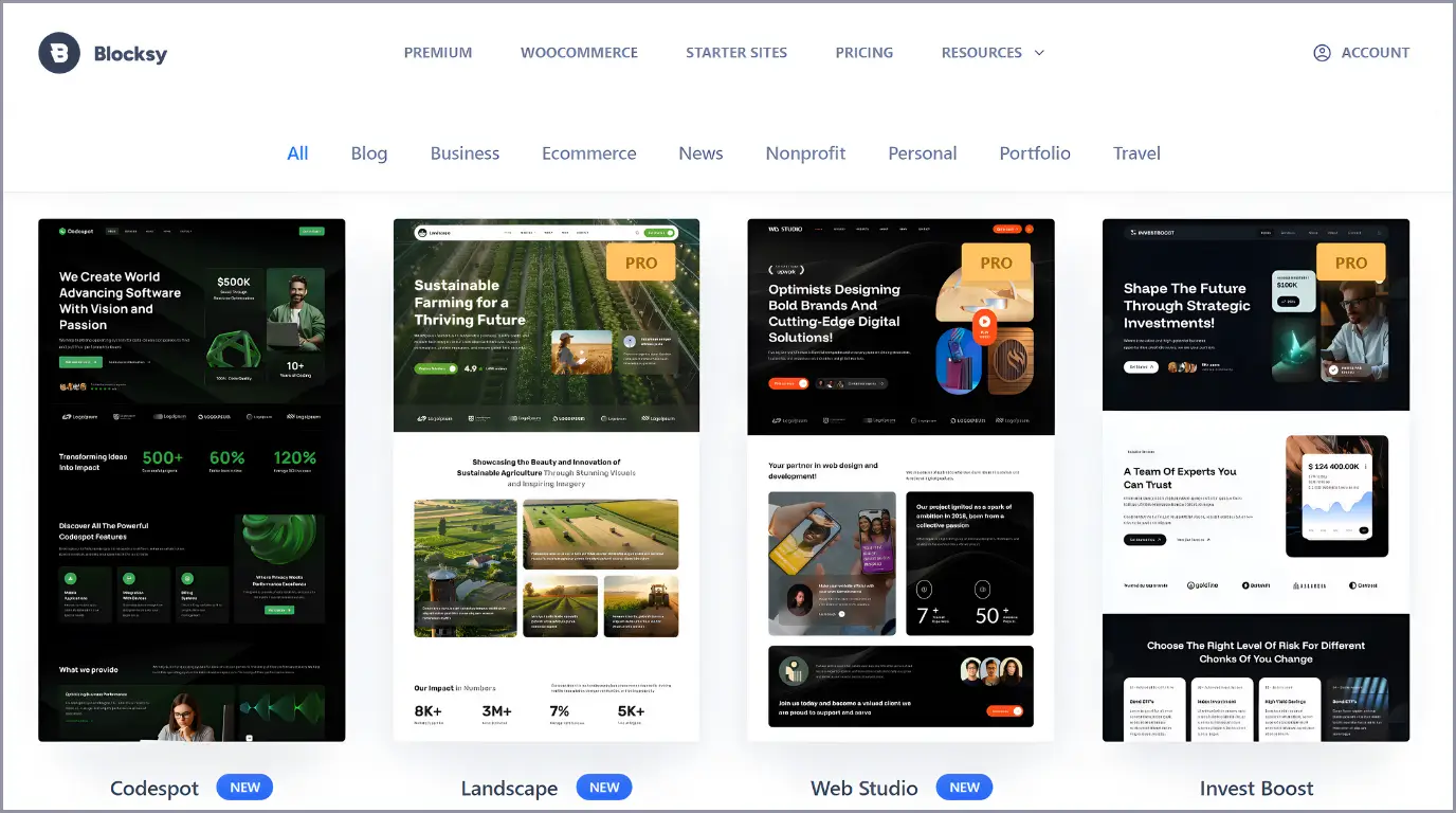 Blocksy lightweight WordPress theme