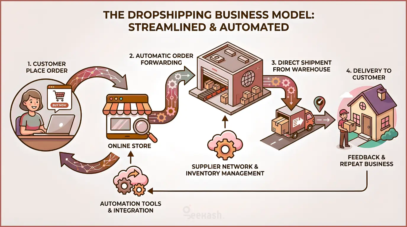 Dropshipping business model and automation tools