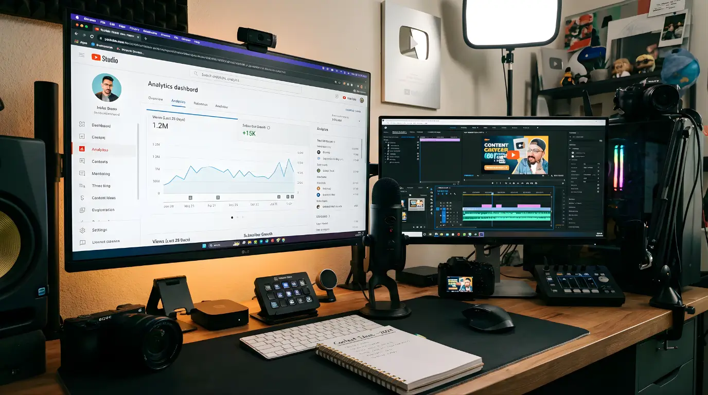 YouTube content creation and analytics dashboard